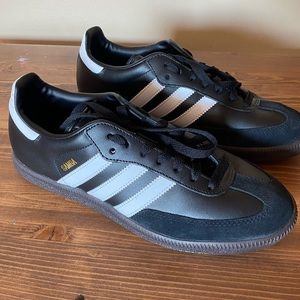 Black Addidas Samba shoes